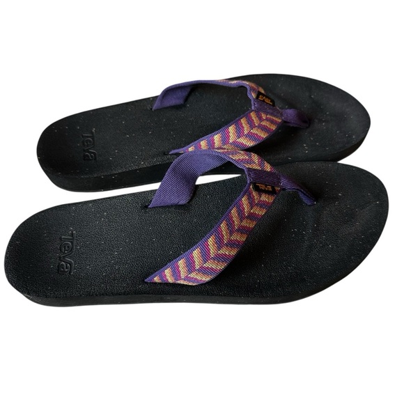 Teva ReFlip Flip Flop Sandals Retro Geometric Inperial Palaca Women's Sz 11 - Picture 4 of 8